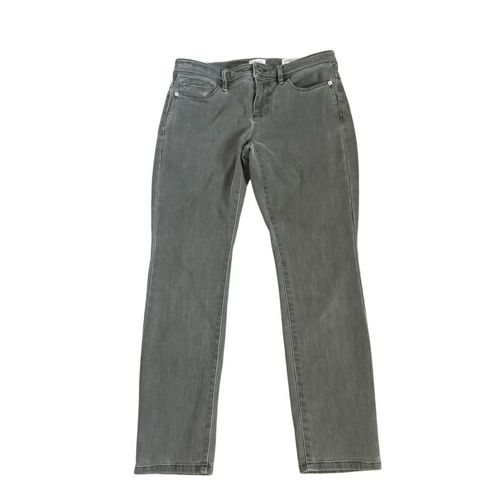 J. Jill Denim Womens Size 2p PETITE Gray Jeans Low Rise Authentic Fit Slim Ankle